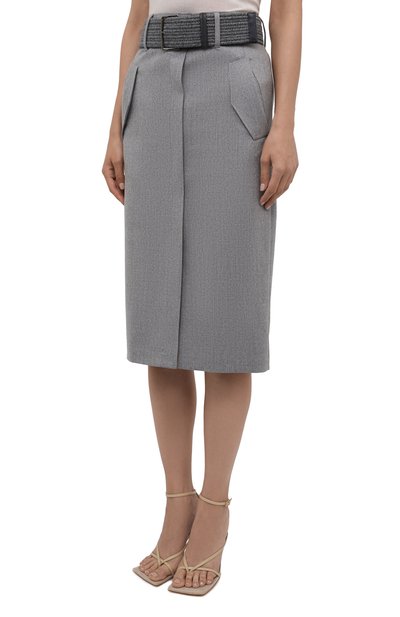 Шерстяная юбка BRUNELLO CUCINELLI, арт. ME226G3147, фото 3