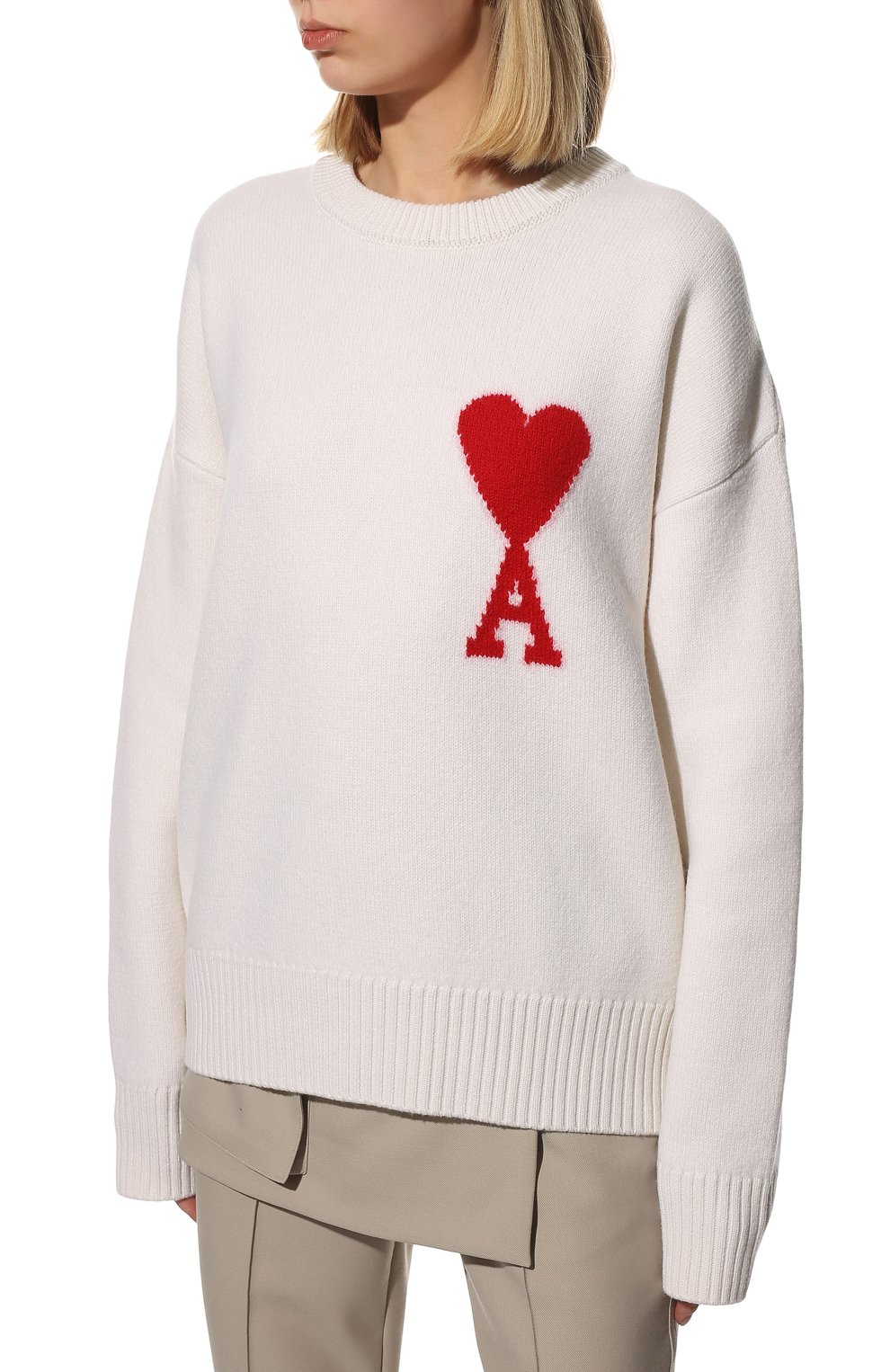 Шерстяной свитер AMI, арт. UKS002.018, фото 3