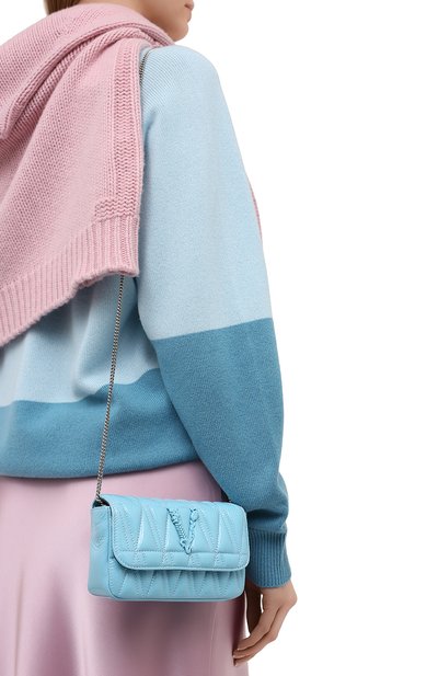 Сумка virtus VERSACE голубого цвета по цене 119500 руб., арт. DBFI002/DNAPLT, фото 2 Сумка virtus VERSACE, арт. DBFI002/DNAPLT, фото 2