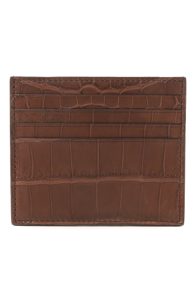 Футляр для кредитных карт из кожи крокодила RUBEUS MILANO, арт. 01 PORCCBROWN02, фото 1