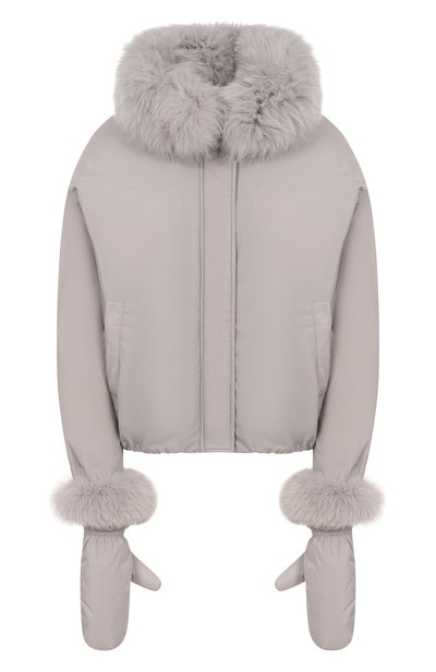 Женский пуховик с отделкой из меха песца YVES SALOMON, арт. 25WYV05866D0TM