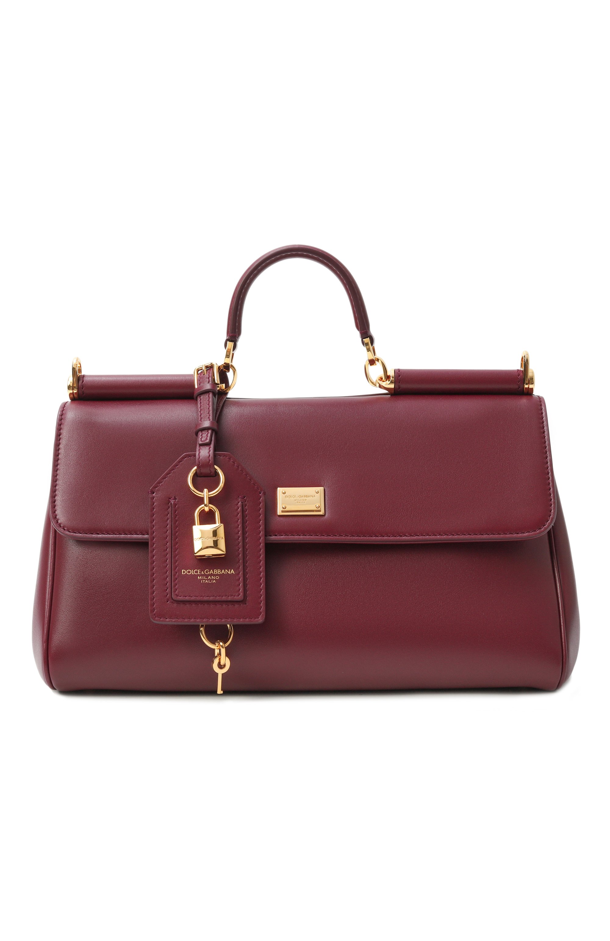 Сумка my sicily medium DOLCE & GABBANA бордового цвета по цене 324500 руб., арт. BB7782/B7321, фото 1 Сумка my sicily medium DOLCE & GABBANA, арт. BB7782/B7321, фото 1