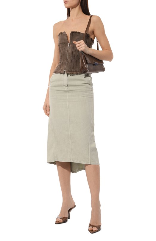 Джинсовая юбка Brunello Cucinelli ML996B1308 Зелёный  ML996B1308 Фото 2