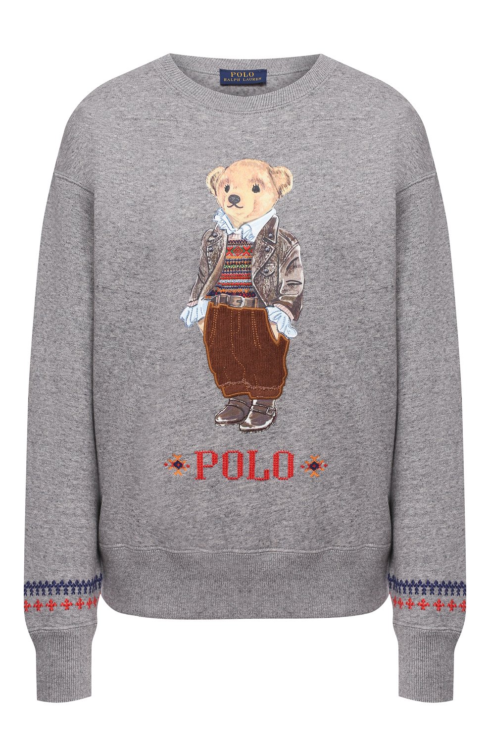 Хлопковый свитшот POLO RALPH LAUREN серого цвета по цене 24100 руб., арт. 211817681, фото 1 Хлопковый свитшот POLO RALPH LAUREN, арт. 211817681, фото 1