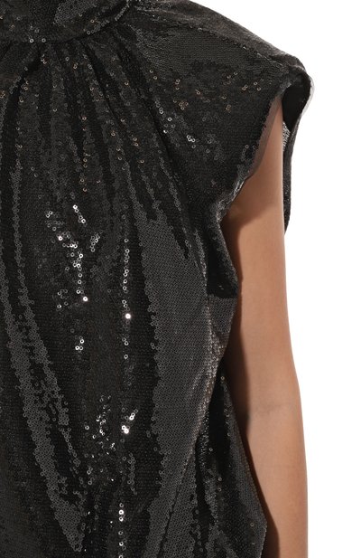Платье с отделкой пайетками RASARIO черного цвета по цене 190120 руб., арт. RS24F029DX001, фото 5 Платье с отделкой пайетками RASARIO, арт. RS24F029DX001, фото 5