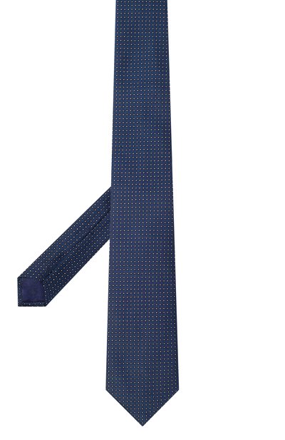 Шелковый галстук ZILLI темно-синего цвета по цене 38600 руб., арт. CRAV02M0600VBIE00, фото 3 Шелковый галстук ZILLI, арт. CRAV02M0600VBIE00, фото 3