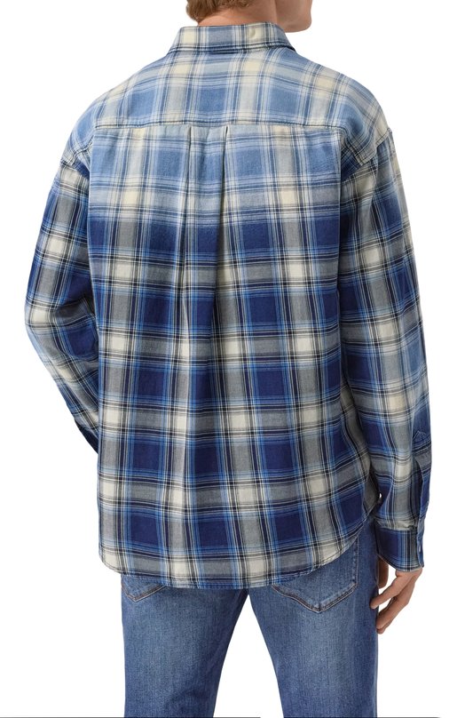 Хлопковая рубашка Dsquared2 S74DM0899/D35206 Синий  S74DM0899/D35206 Фото 4