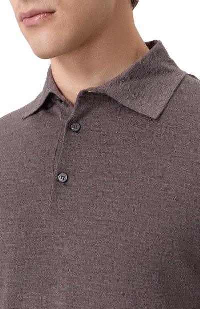 Шерстяное поло PAUL&SHARK коричневого цвета по цене 56850 руб., арт. 99311031_001, фото 5 Шерстяное поло PAUL&SHARK, арт. 99311031_001, фото 5