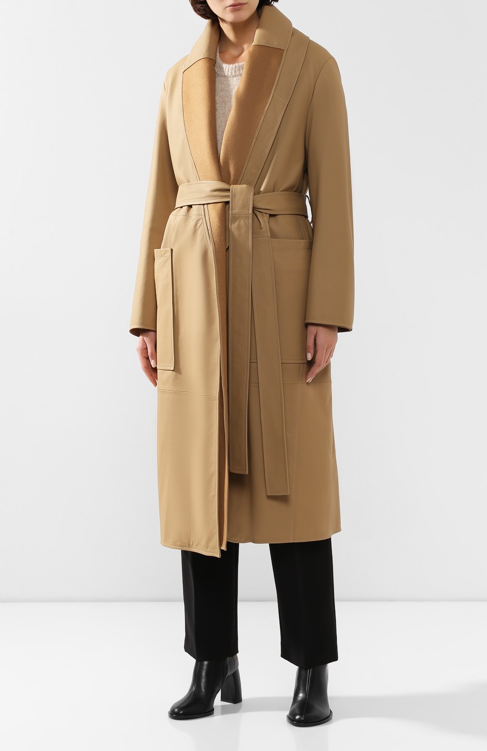 Кожаное пальто LOEWE, арт. S1291950PS, фото 3