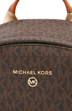 Женский рюкзак slater MICHAEL MICHAEL KORS коричневого цвета, арт. 30T0G04B6B | Фото 3 (Размер: medium; Материал сплава: Проставлено; Материал: Текстиль, Экокожа; Драгоценные камни: Проставлено; Стили: Кэжуэл)