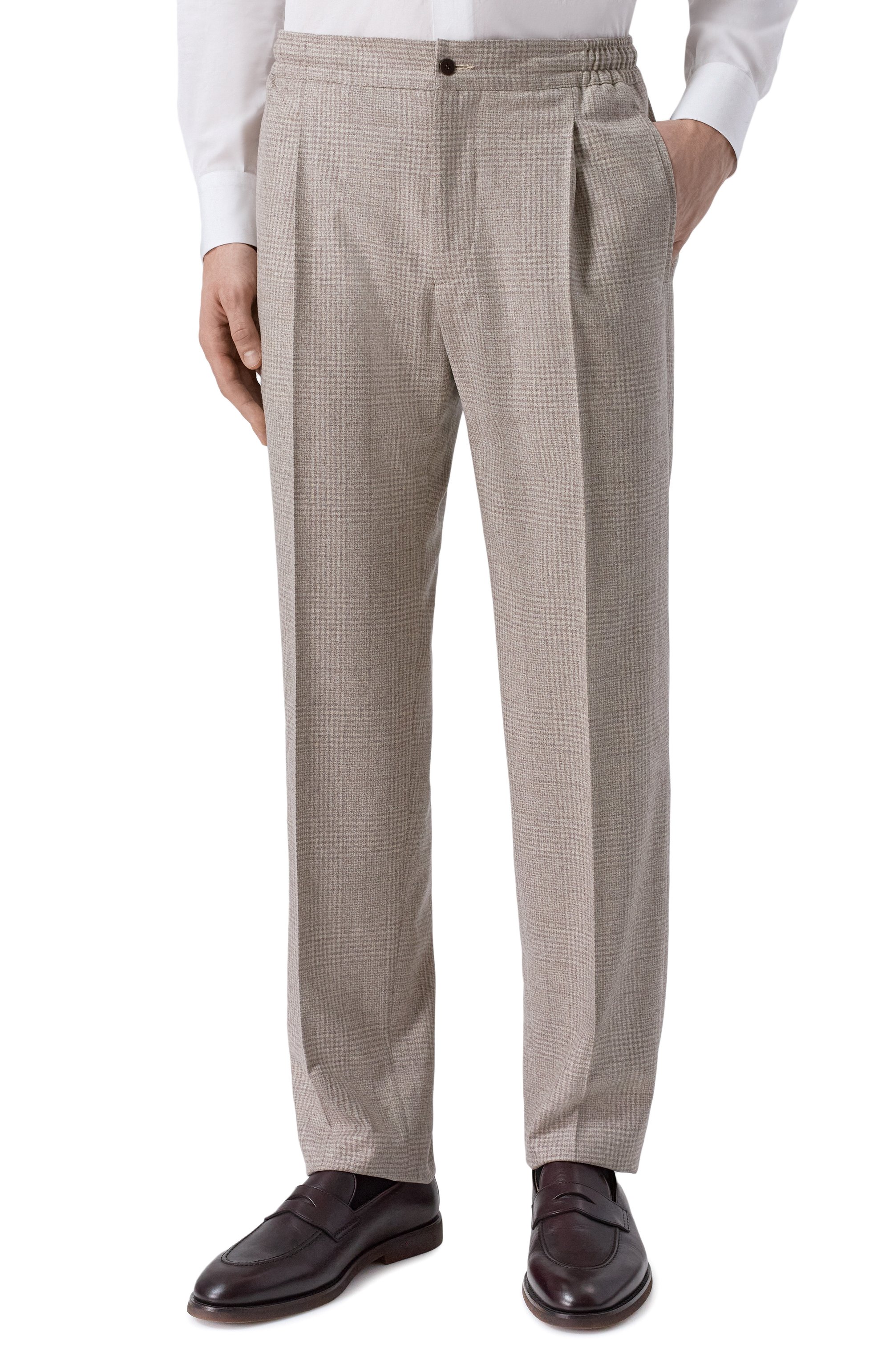 Шерстяные брюки KITON бежевого цвета по цене 199500 руб., арт. UPN01K0127G06, фото 3 Шерстяные брюки KITON, арт. UPN01K0127G06, фото 3