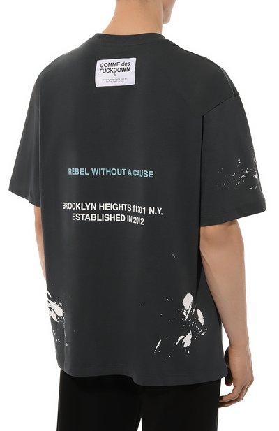 Хлопковая футболка COMME DES FUCKDOWN, арт. CFABM01322, фото 4