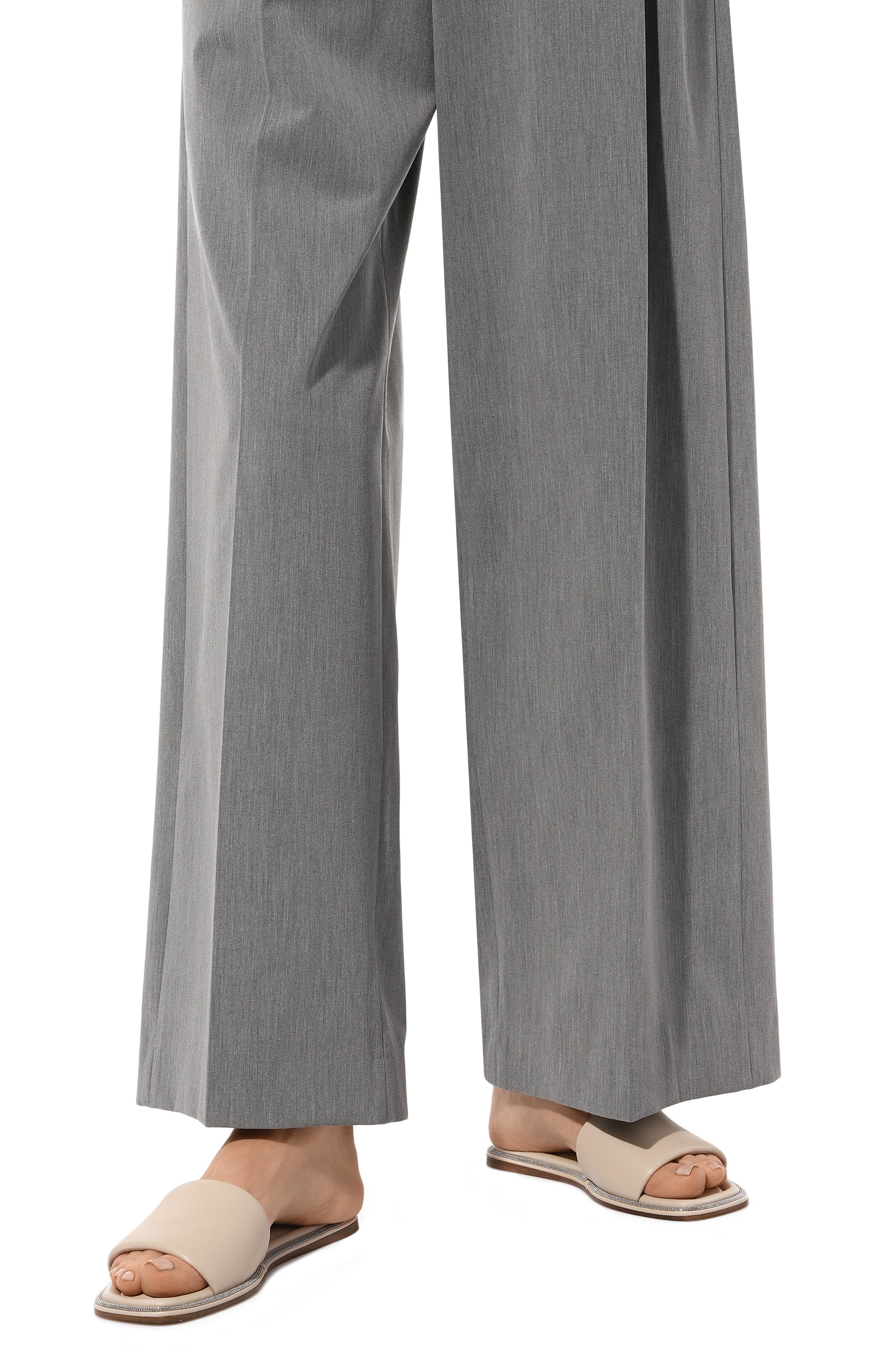 Кожаные шлепанцы BRUNELLO CUCINELLI, арт. MZCWCB1358, фото 3