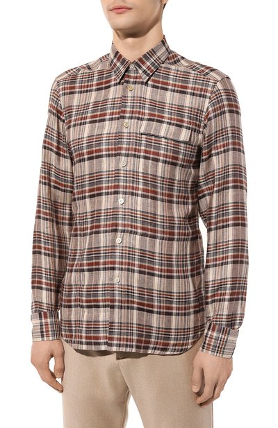 Льняная рубашка KITON, арт. UMCBUBAH0841404, фото 3