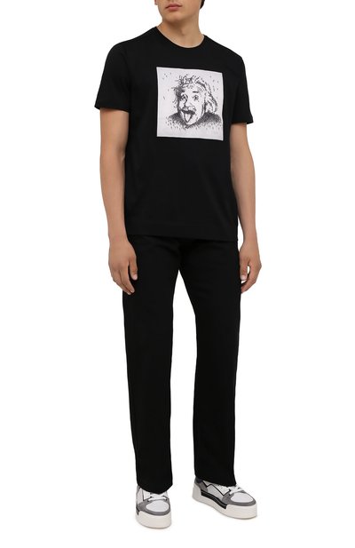 Хлопковая футболка LIMITATO черного цвета по цене 18650 руб., арт. ALBERT/T-SHIRT, фото 2 Хлопковая футболка LIMITATO, арт. ALBERT/T-SHIRT, фото 2