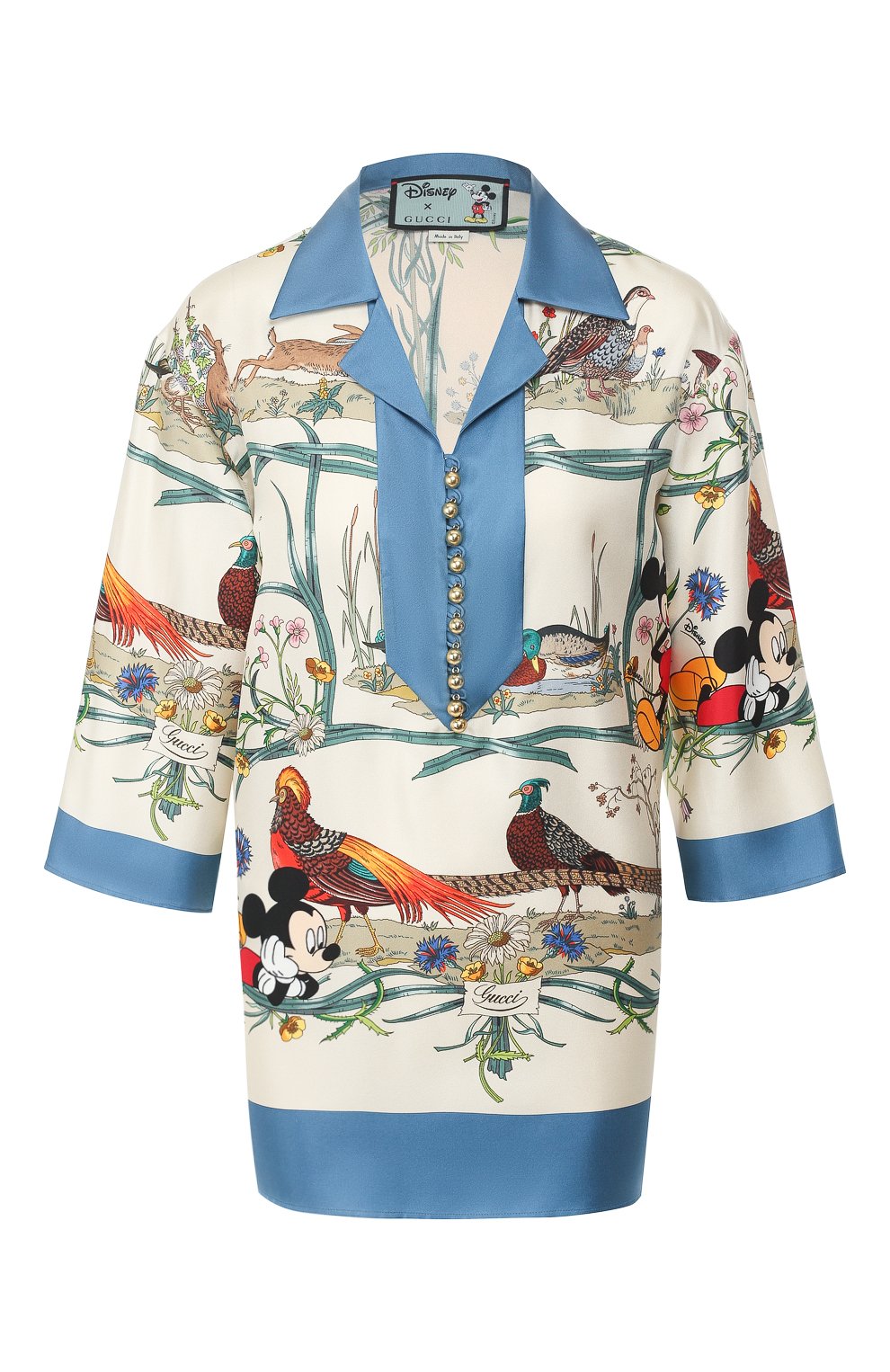 Шелковая рубашка disney x gucci GUCCI, арт. 596712/ZAD00, фото 1