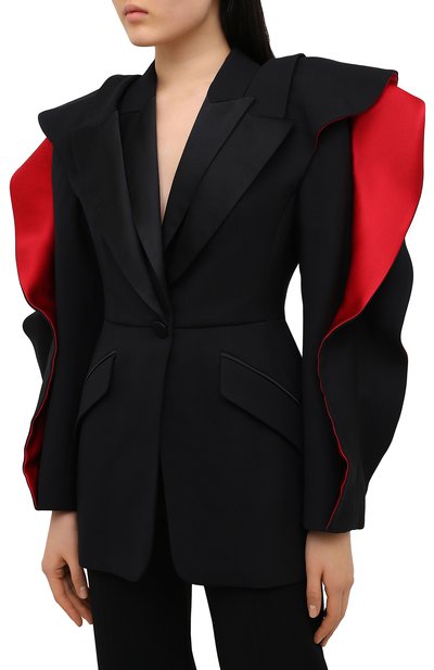 Жакет из шерсти и шелка ALEXANDER MCQUEEN, арт. 639490/QJAAA, фото 3