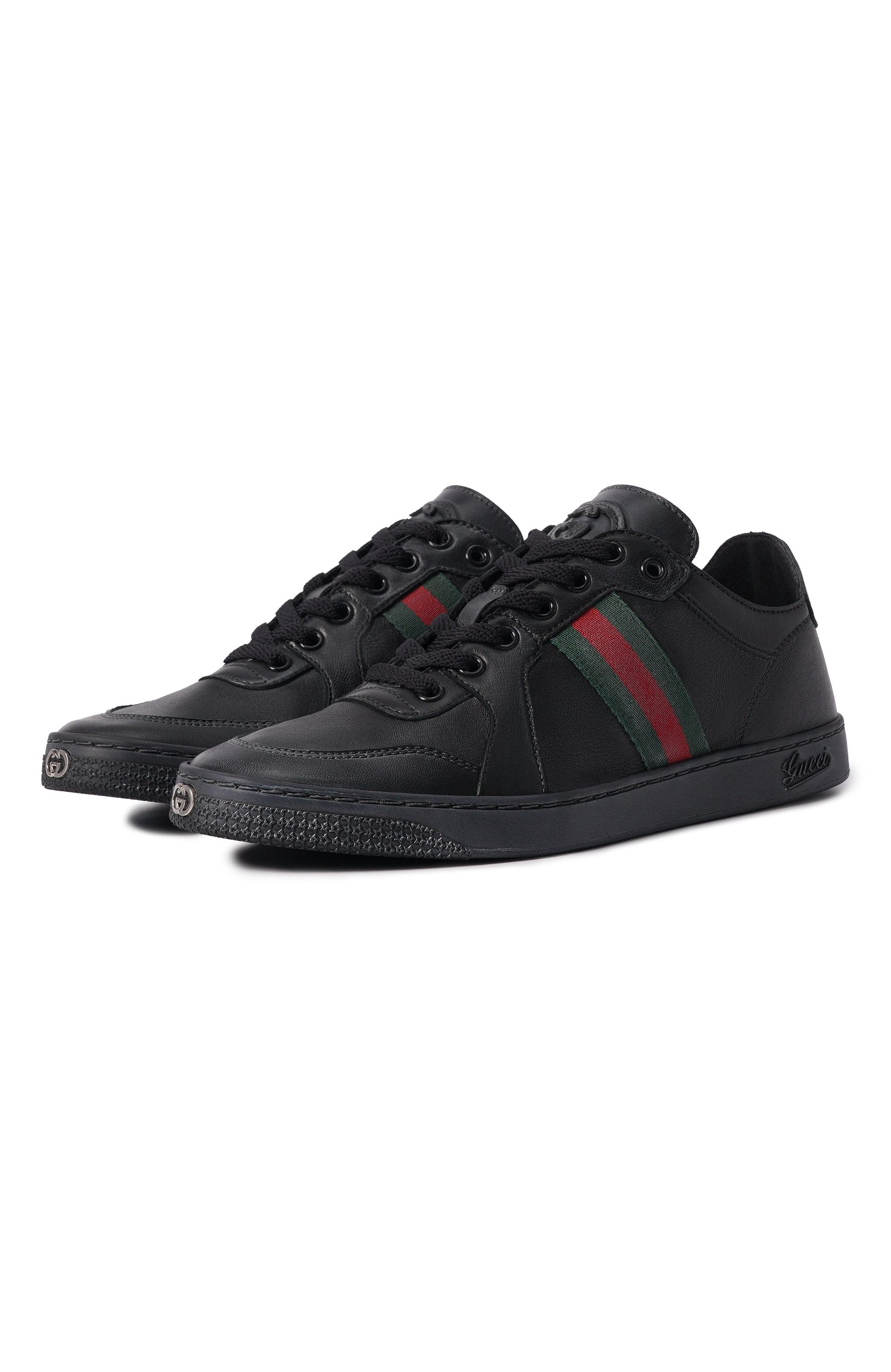 Кожаные кеды coda low GUCCI черного цвета по цене 96300 руб., арт. 865441/AAGFF, фото 1 Кожаные кеды coda low GUCCI, арт. 865441/AAGFF, фото 1