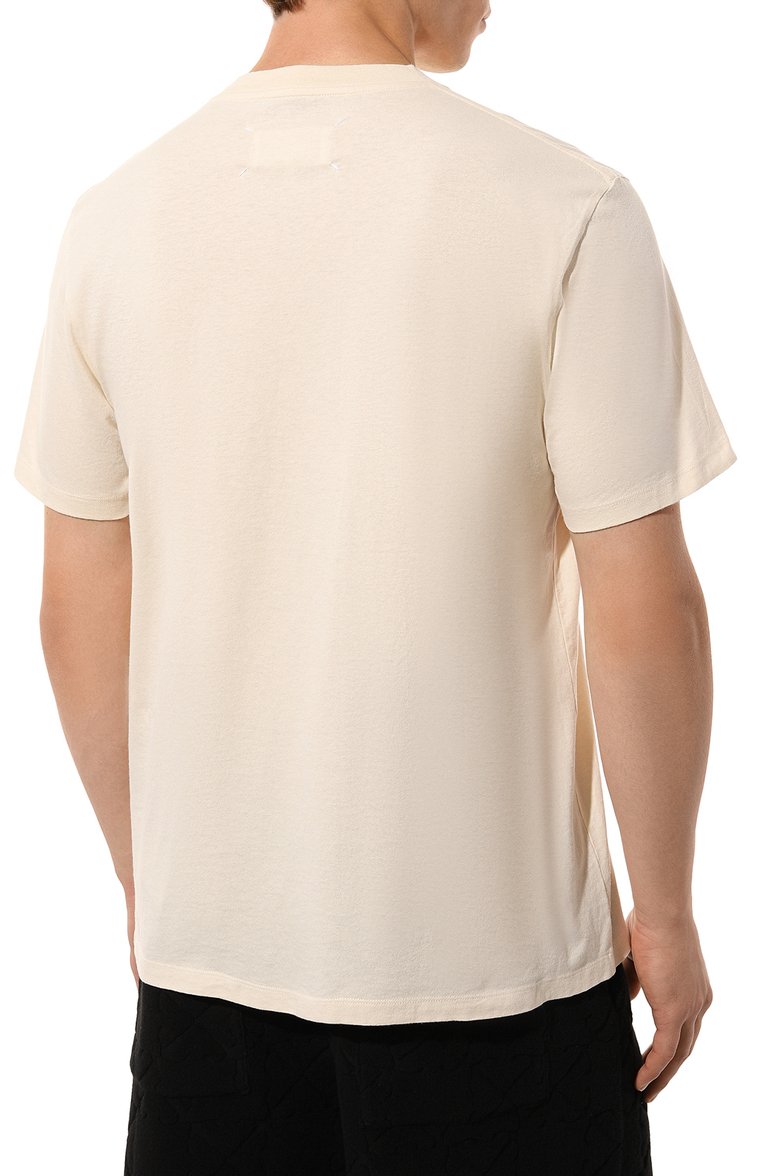 Мужского комплект из трех футболок MAISON MARGIELA кремового цвета, арт. S50GC0687/S23973 | Фото 7 (Региональные ограничения белый список (Axapta Mercury): Не проставлено; Нос: Не проставлено; Принт: Без принта; Материал внешний: Хлопок; Рукава: Короткие; Мужское Кросс-КТ: Футболка-одежда)