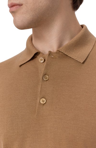 Поло из кашемира и шелка BRIONI бежевого цвета по цене 199500 руб., арт. UMR30L/P1K82, фото 5 Поло из кашемира и шелка BRIONI, арт. UMR30L/P1K82, фото 5