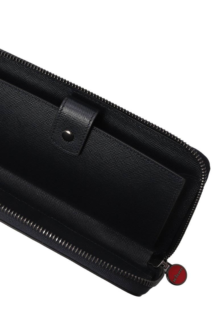 Мужской кожаное портмоне KITON темно-синего цвета, арт. UPEA018N0122802 | Фото 3 (Нос: Не проставлено; Материал: Натуральная кожа)