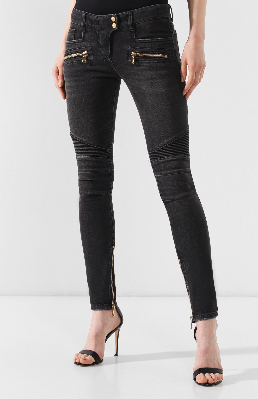 Джинсы с декоративными молниями BALMAIN, арт. RF1995999/265N, фото 3