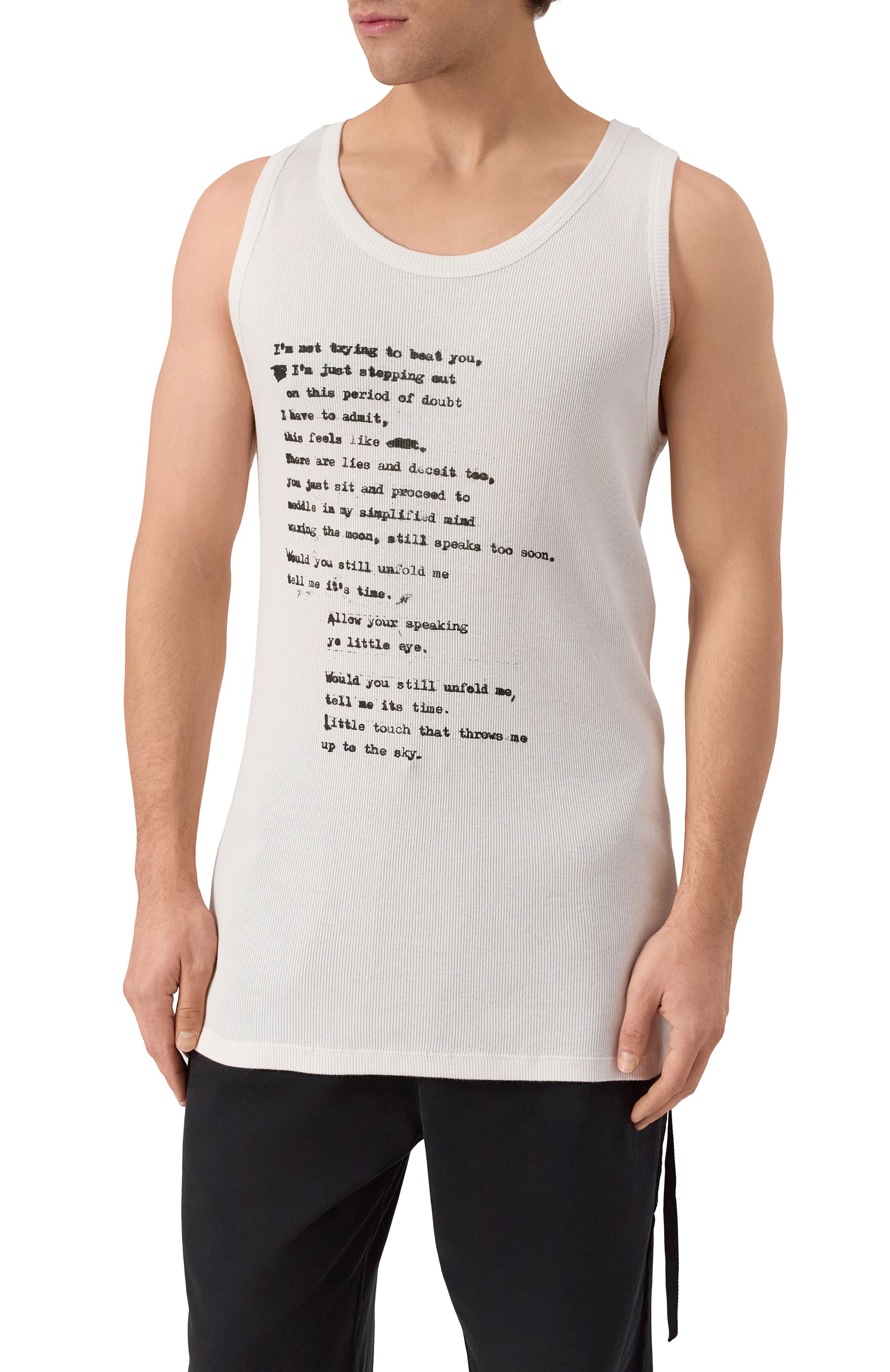 Хлопковая майка ANN DEMEULEMEESTER, арт. B0013216/FA659, фото 3