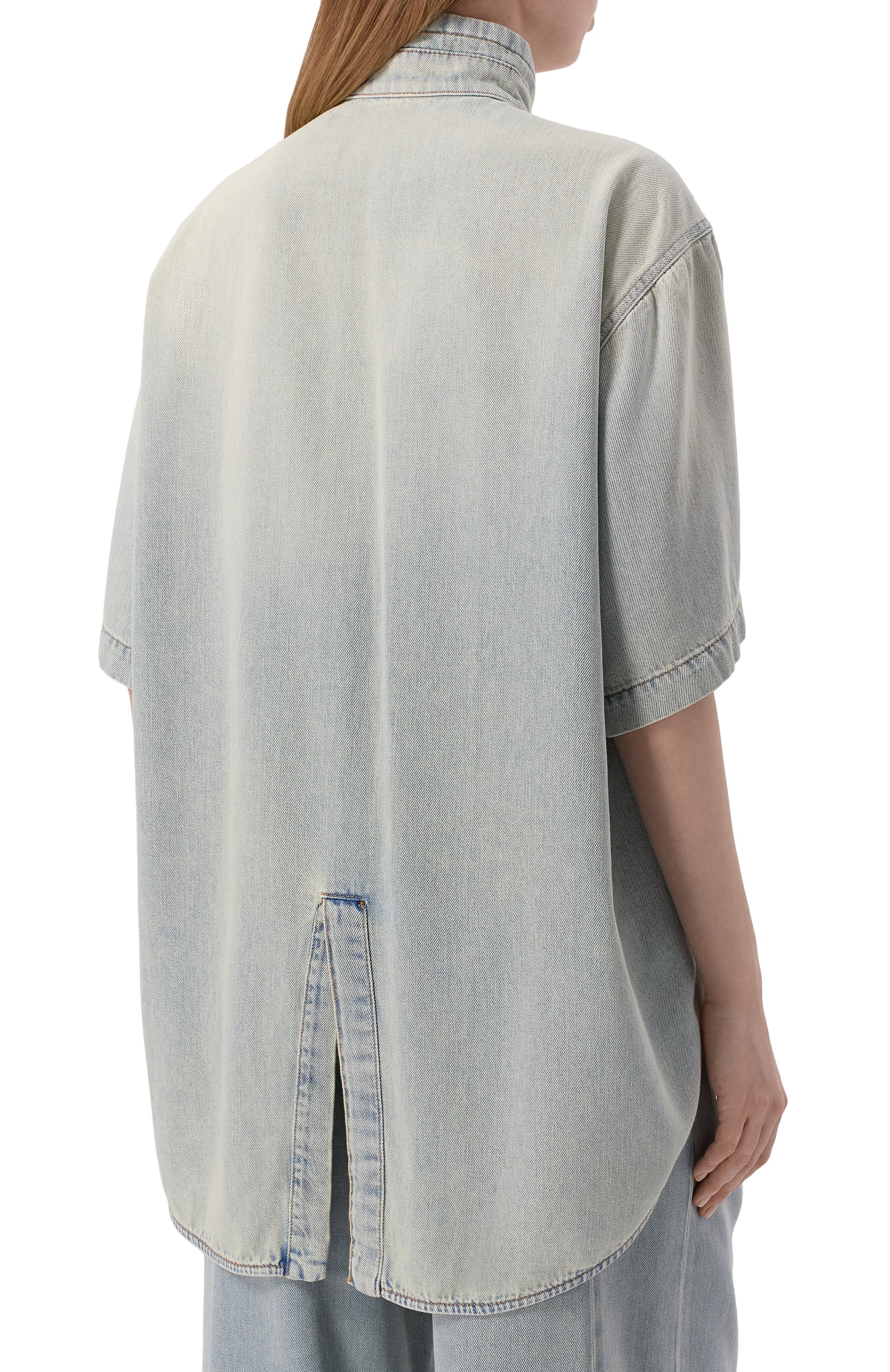 Джинсовая рубашка roberta DARKPARK, арт. WSH37 TBL01W065/R0BERTA-TENCEL DENIM C0LLAR SHIRT, фото 4