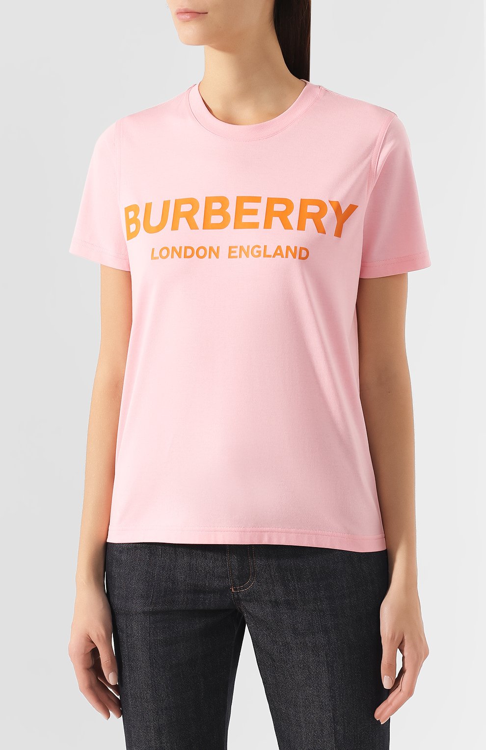 Хлопковая футболка BURBERRY розового цвета по цене 43250 руб., арт. 8021861, фото 3 Хлопковая футболка BURBERRY, арт. 8021861, фото 3