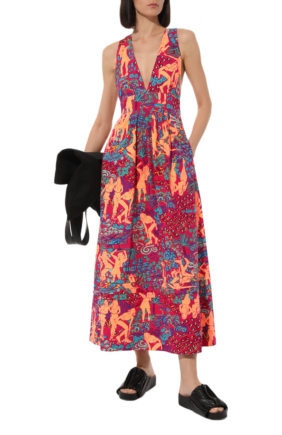 Хлопковое платье SEE BY CHLOÉ разноцветного цвета по цене 68050 руб., арт. CHS23UR011/028, фото 2 Хлопковое платье SEE BY CHLOÉ, арт. CHS23UR011/028, фото 2