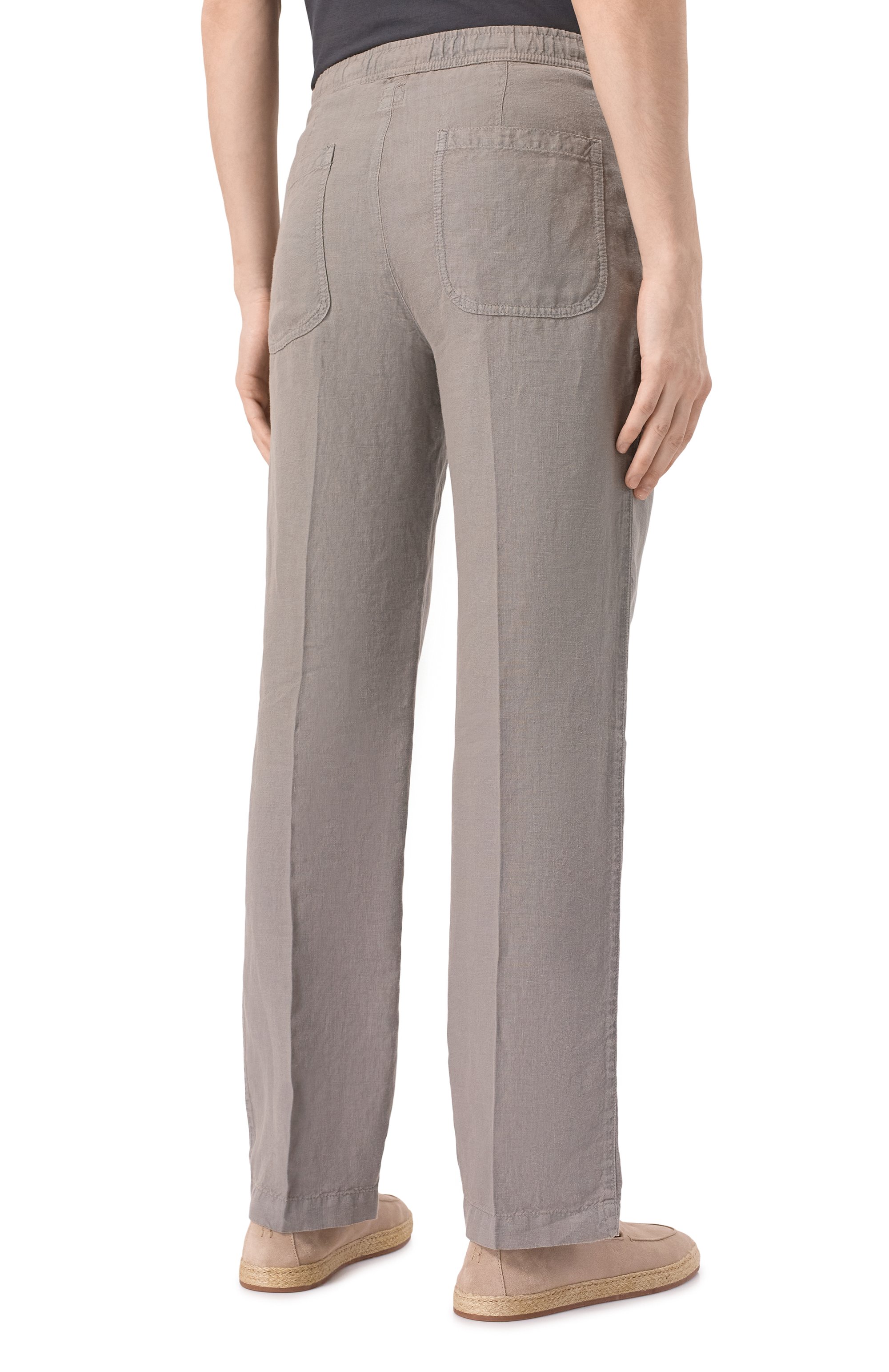 Льняные брюки 120% LINO серого цвета по цене 29950 руб., арт. 32ALIM29PT/0253/000, фото 4 Льняные брюки 120% LINO, арт. 32ALIM29PT/0253/000, фото 4