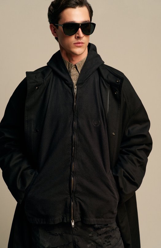 Комбинированная рубашка Balenciaga 839078/TSP01 Бежевый  839078/TSP01 Фото 6