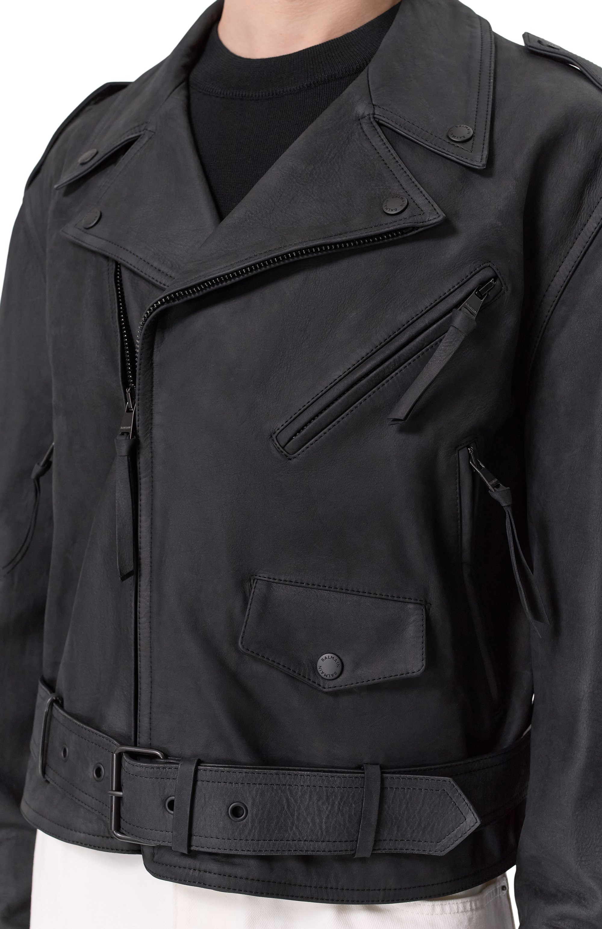 Кожаная куртка BALMAIN, арт. GH1TD580/LE11, фото 5