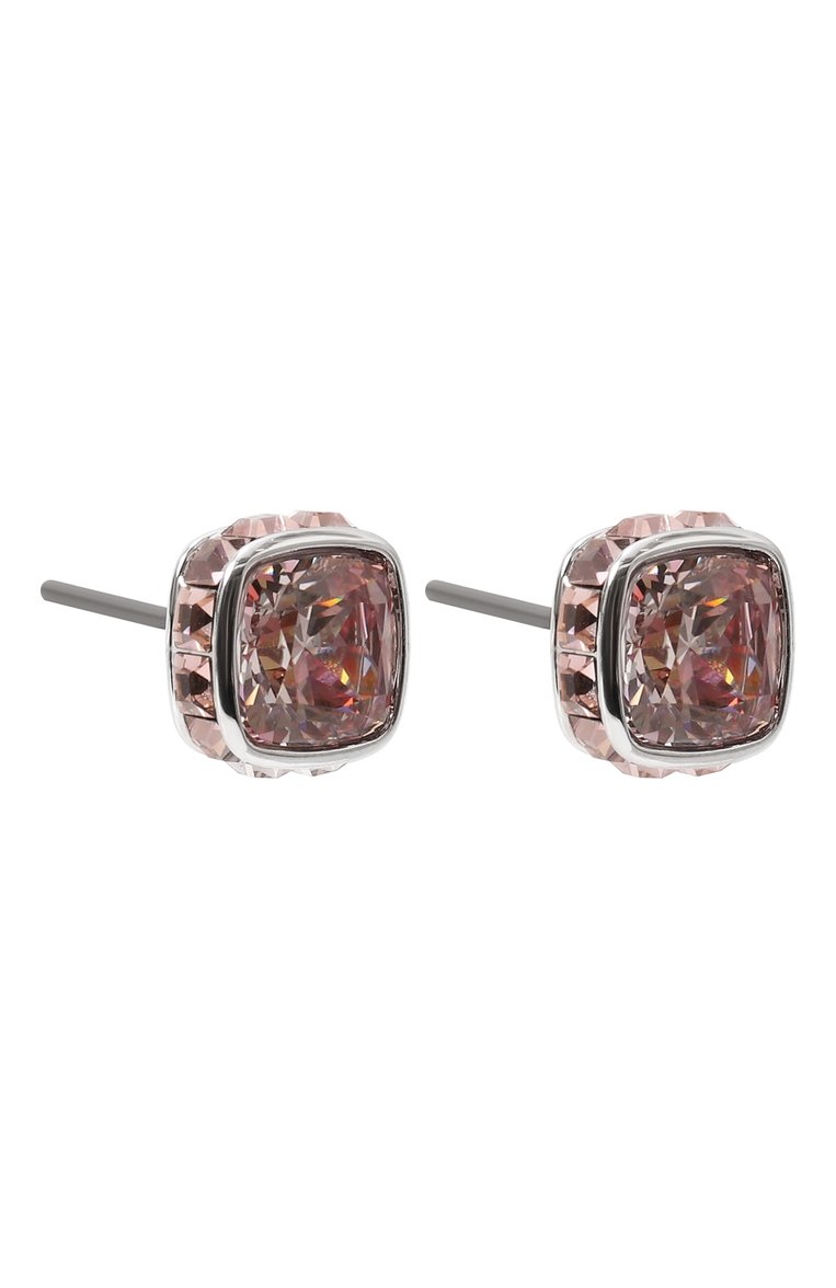 Женские серьги birthstone SWAROVSKI розового цвета, арт. 5660799 | Фото 3 (Нос: Не проставлено; Материал: Кристаллы, Металл)