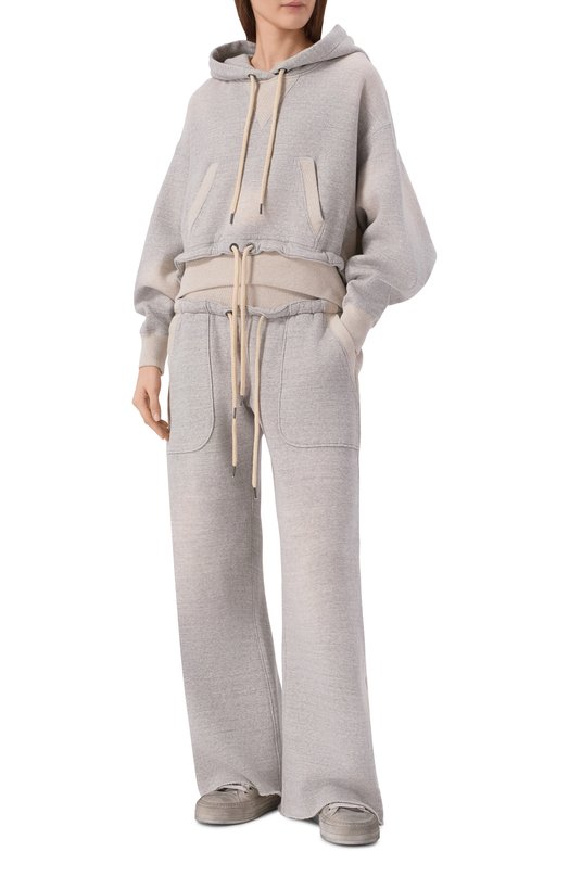 Хлопковые брюки R13 R13WK334-001BH_001 Серый  R13WK334-001BH_001 Фото 2