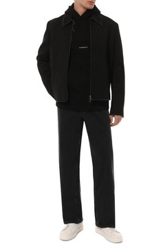 Мужской хлопковое худи GIVENCHY черного цвета, арт. BMJ0HC3Y9Z | Фото 2 (Длина (для топов): Стандартные; Рукава: Длинные; Материал внешний: Хлопок; Принт: Без принта; Мужское Кросс-КТ: Худи-одежда; Стили: Кэжуэл)