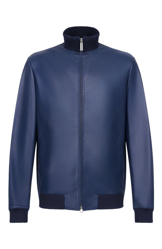 Кожаный бомбер Stefano Ricci M7J6100260/NPNUV5 Синий M7J6100260/NPNUV5