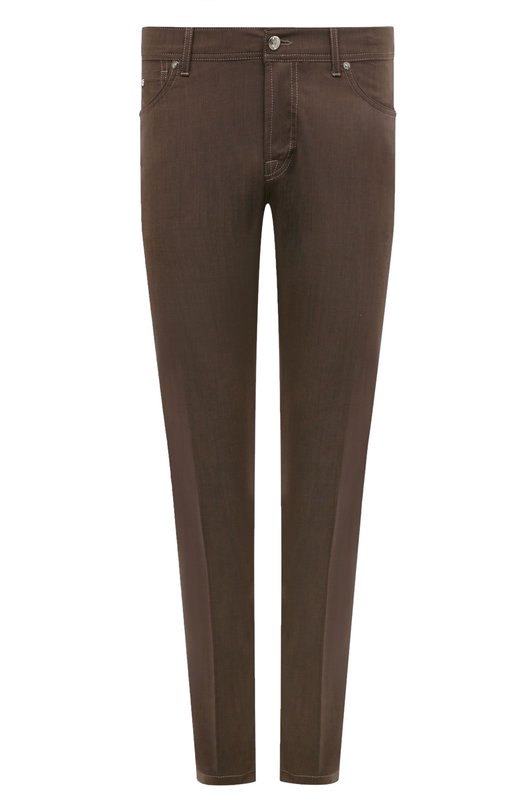 Шерстяные брюки Marco Pescarolo Коричневый, фото 1