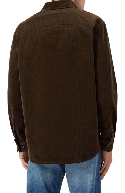 Вельветовая рубашка 12 STOREEZ темно-коричневого цвета по цене 24000 руб., арт. 133460, фото 4 Вельветовая рубашка 12 STOREEZ, арт. 133460, фото 4