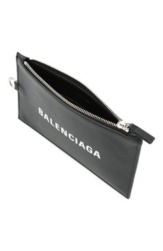 Мужской кожаный футляр для кредитных карт BALENCIAGA черного цвета, арт. 616015/1IZI3 | Фото 3 (Материал: Натуральная кожа)