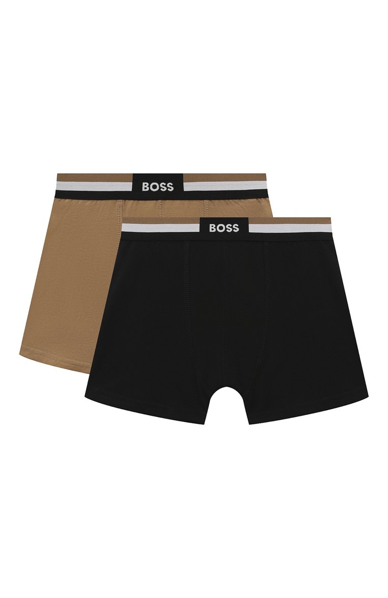 Детские комплект из двух боксеров BOSS разноцветного цвета, арт. J50973 | Фото 1 (Материал внешний: Хлопок; Рукава: Короткие; Автоматизация ТО: Проставлено; Автоматизация состава: Проставлено; Ростовка одежда: 12 лет | 152 см, 10 - 11 лет | 140 - 146см, 16 лет | 164 см, 5 лет | 110 см, 9 лет | 134 см, 7 лет | 122 см, 13 - 15 лет | 158 см)