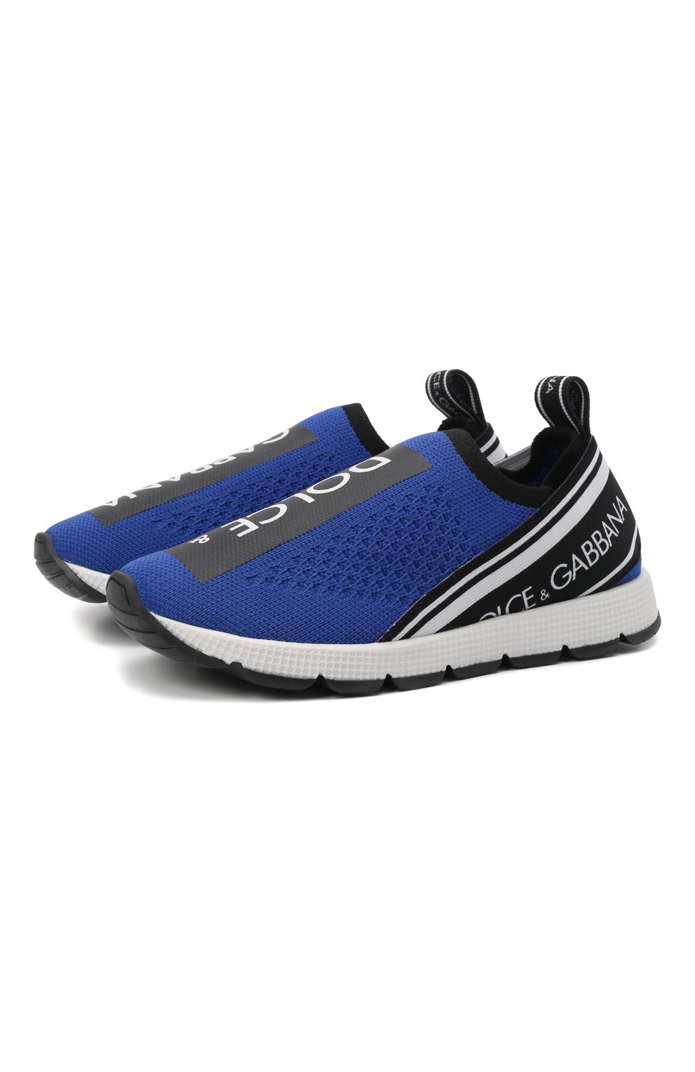 Кроссовки DOLCE & GABBANA синего цвета по цене 28350 руб., арт. D10723/AH677/24-28, фото 1 Кроссовки DOLCE & GABBANA, арт. D10723/AH677/24-28, фото 1