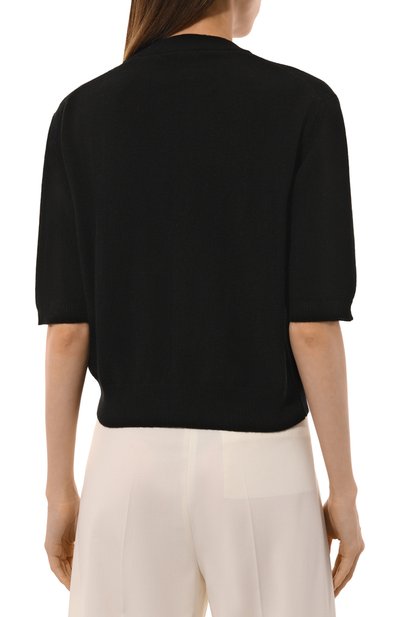 Кашемировый пуловер ERIKA CAVALLINI черного цвета по цене 48700 руб., арт. P4WB09, фото 4 Кашемировый пуловер ERIKA CAVALLINI, арт. P4WB09, фото 4