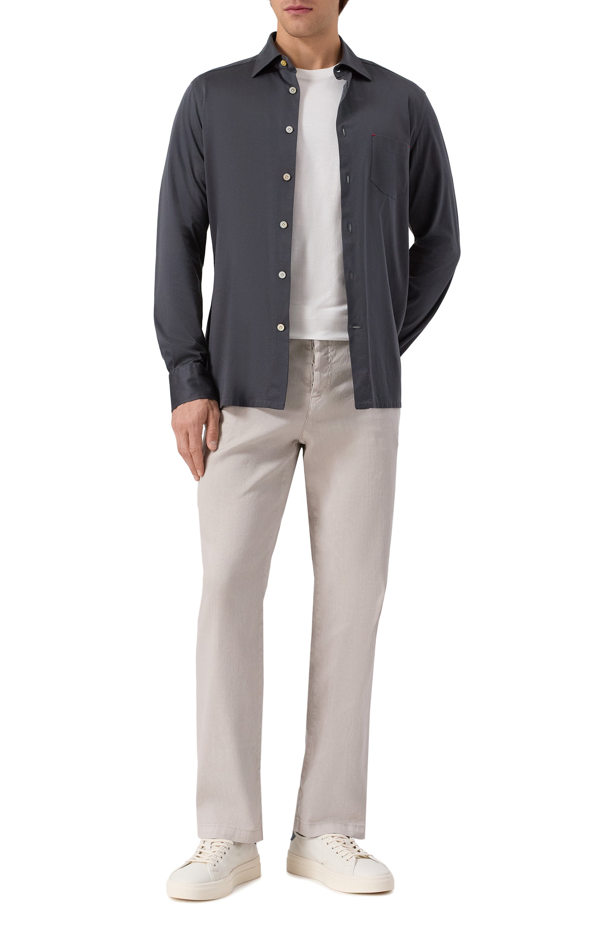 Хлопковая рубашка KITON, арт. UMCNERH0900011, фото 2