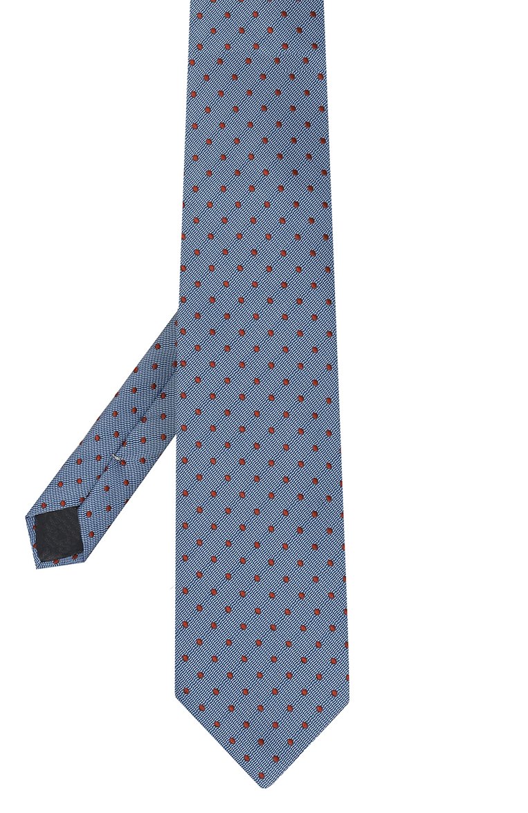 Мужской шелковый галстук BROUBACK голубого цвета, арт. TIE 8CM/SS24 | Фото 3 (Материал: Текстиль, Шелк; Материал сплава: Проставлено; Нос: Не проставлено; Принт: С принтом)