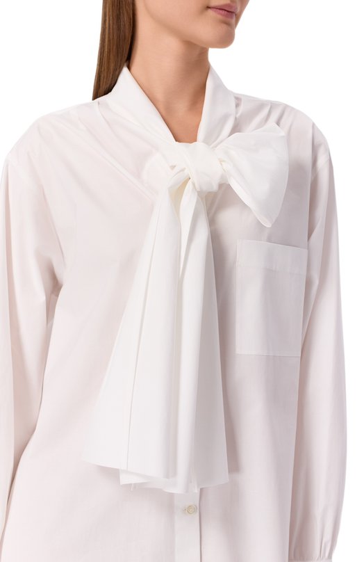 Хлопковое платье Moschino A0402/0531 Белый  A0402/0531 Фото 4