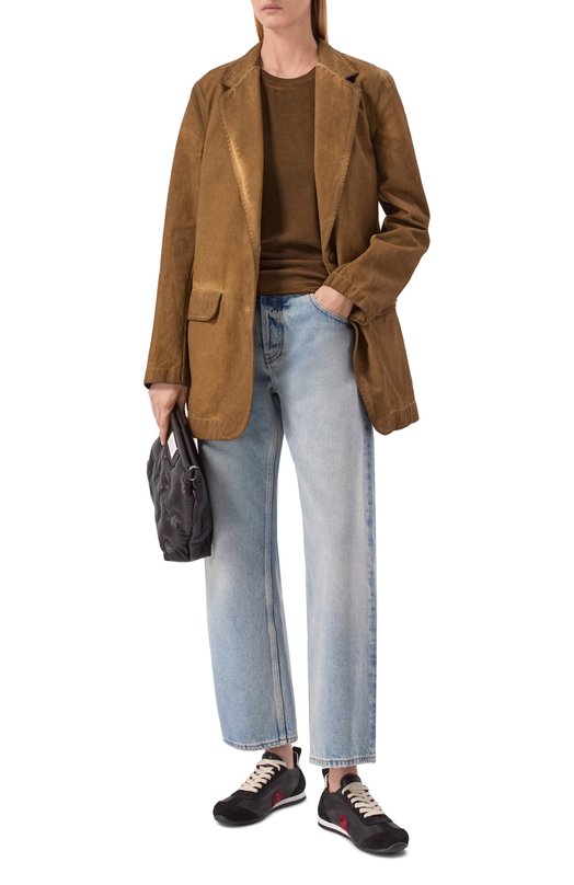 Кожаные кроссовки Uma Wang US9087 Чёрный  US9087 Фото 3