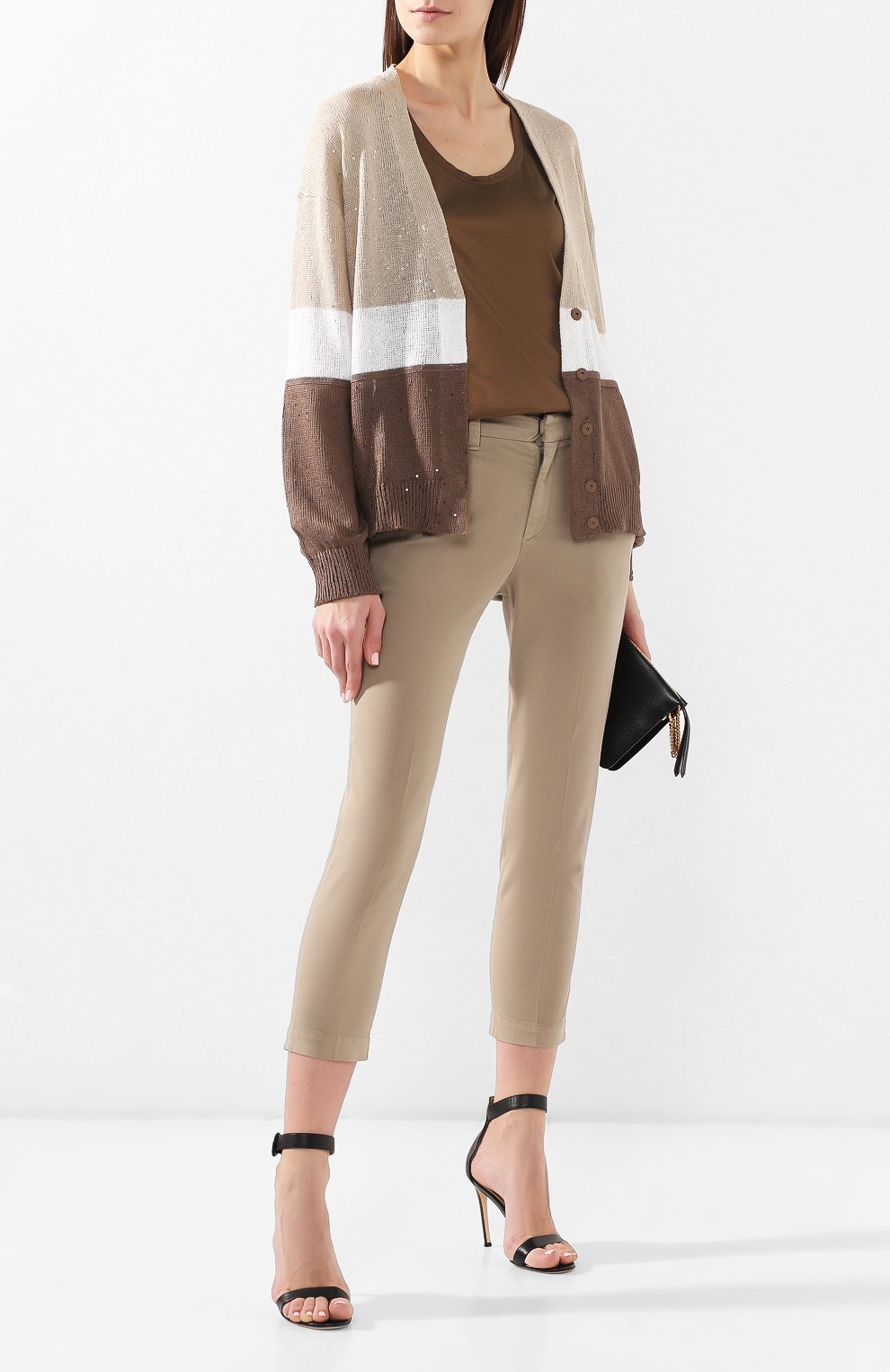 Кардиган из смеси льна и шелка BRUNELLO CUCINELLI, арт. M10551906, фото 2