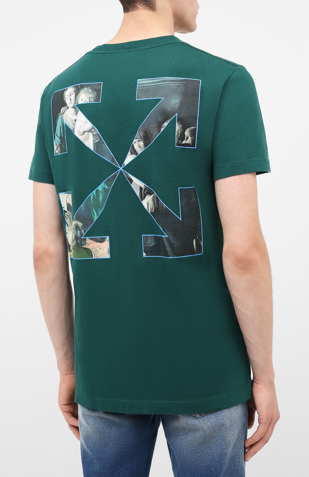 Хлопковая футболка OFF-WHITE, арт. 0MAA027E20JER0085710, фото 4