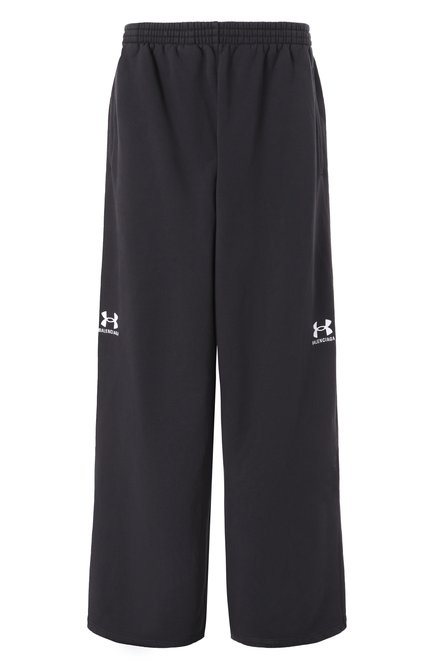 Мужские хлопковые брюки BALENCIAGA черного цвета, арт. 809709/TRVB8 | Фото 1 (Длина (брюки, джинсы): Стандартные; Материал сплава: Проставлено; Материал внешний: Хлопок; Драгоценные камни: Проставлено)